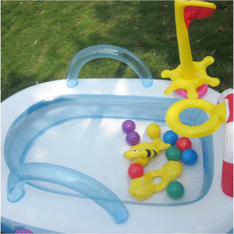 Интересный детский бассейн с шарами в форме корабля пластиковый Океанский 10