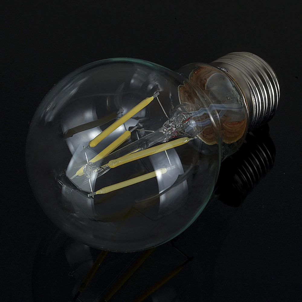 6 шт./лот A60 затемнения Винтаж спираль лампы AC 110-220 В 2 Вт 4 8 E27 Мягкие гибкие