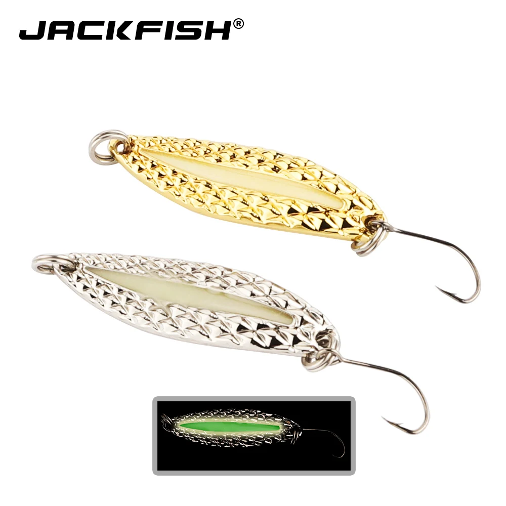 JACKFISH светящаяся приманка ложка для рыбной ловли 2 5 г/3 г жесткие металлические