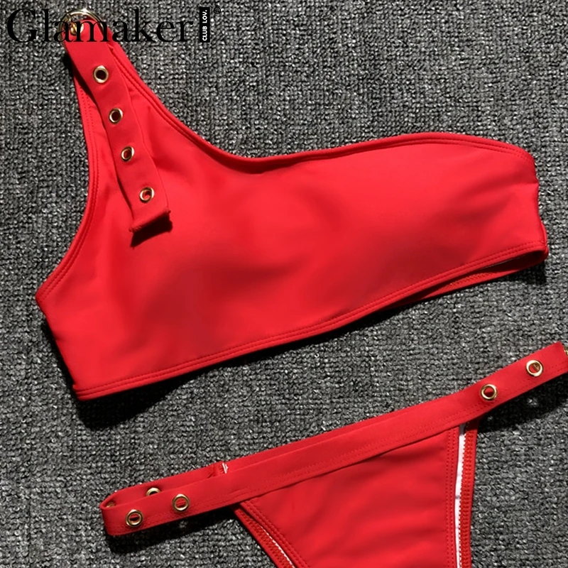 Glamaker сексуальный черный боди купальник женский комплект из двух предметов красный пляжный купальник пуш-ап летний черный праздничный женский комбинезон