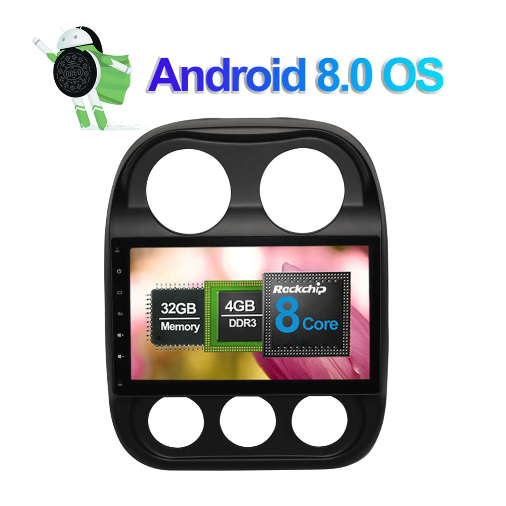 10 1 дюймовый IPS экран Android 8 0 Восьмиядерный 4 Гб RAM автомобильный Радио стерео для Jeep