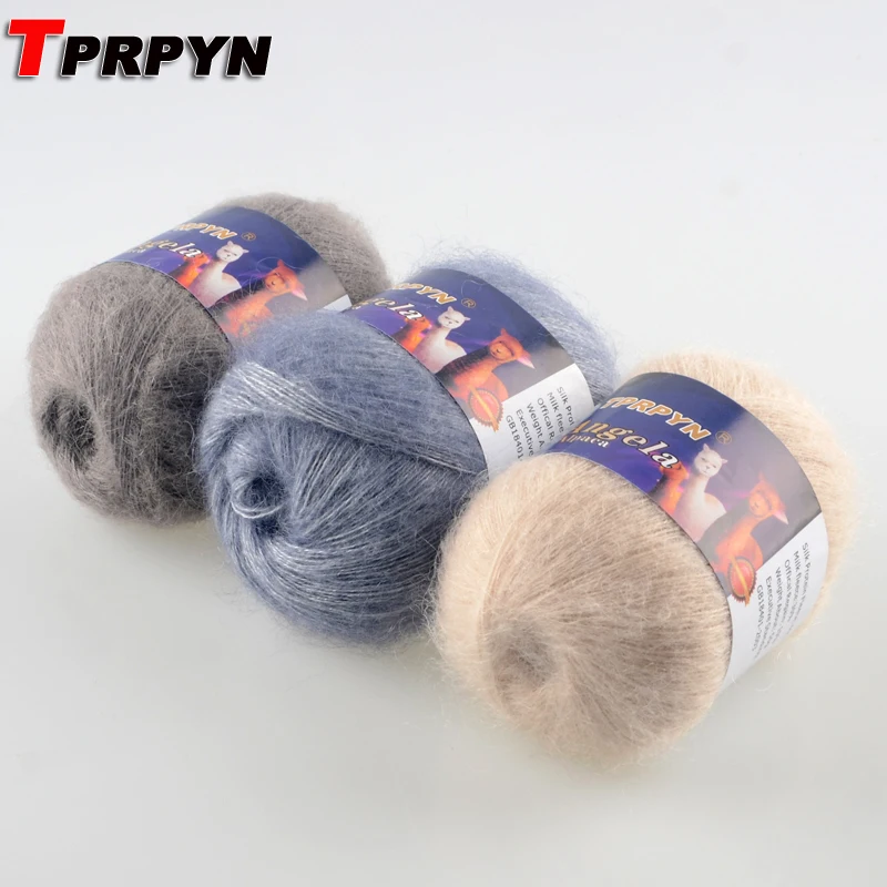 TPRPYN 42 г/шт. Ангола мохеровая пряжа для ручного вязания шерсти крючком пушистая