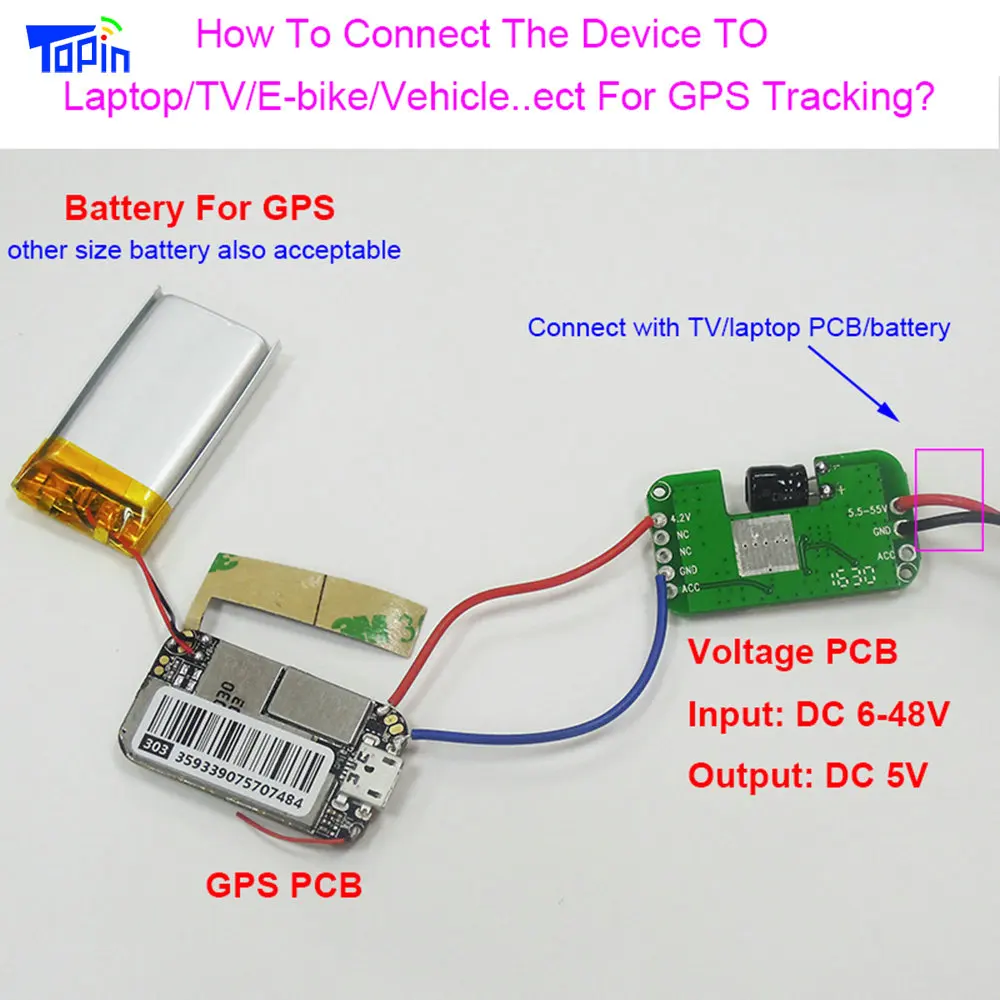Topin CT3 Мини GSM LBS Wifi gps трекер для ноутбука тв Ebike авто локатор встроенный аккумулятор приложение веб SMS Отслеживание в реальном времени