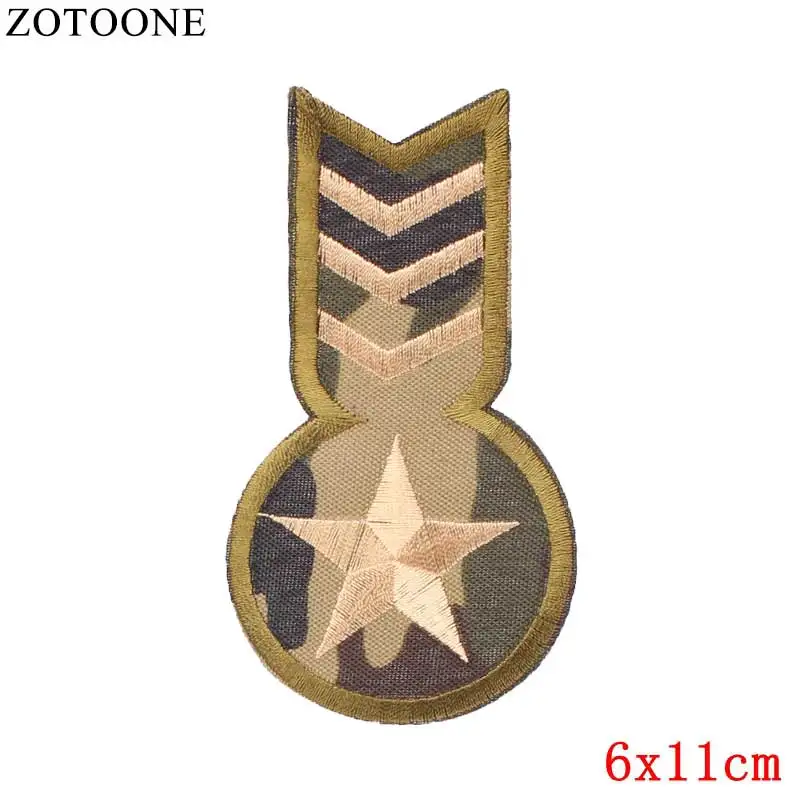 ZOTOONE Сделай Сам военные вышитые термоклейкие нашивки для одежды футболка