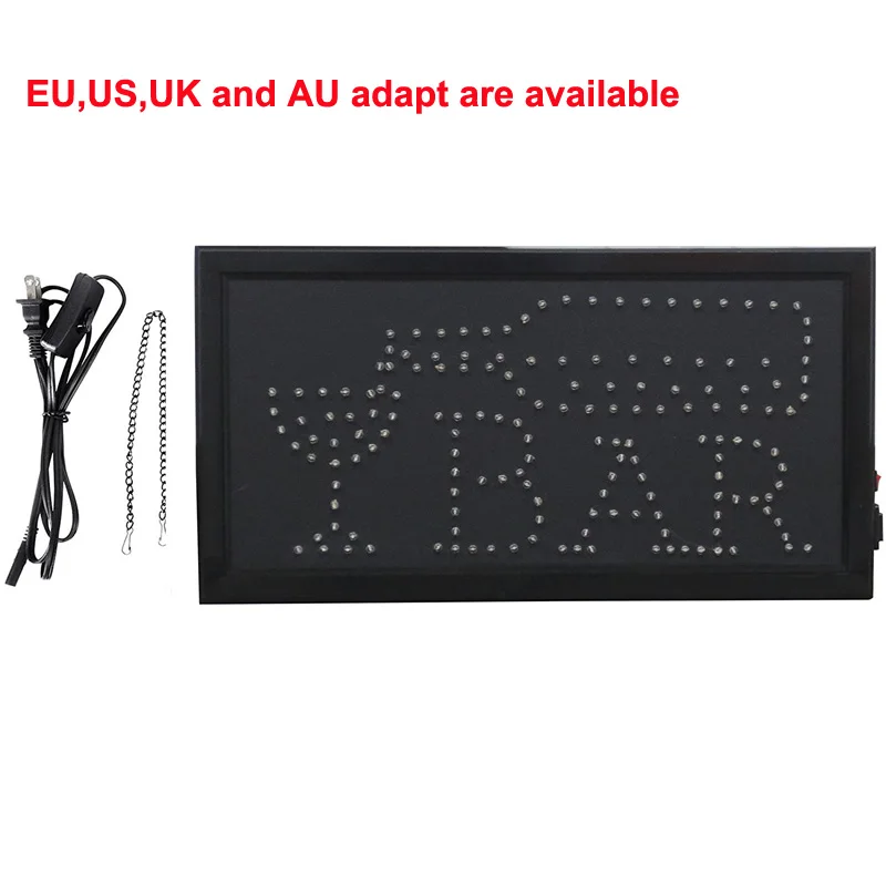 Открытый бар светодиодный неоновый Бизнес движения светильник знак