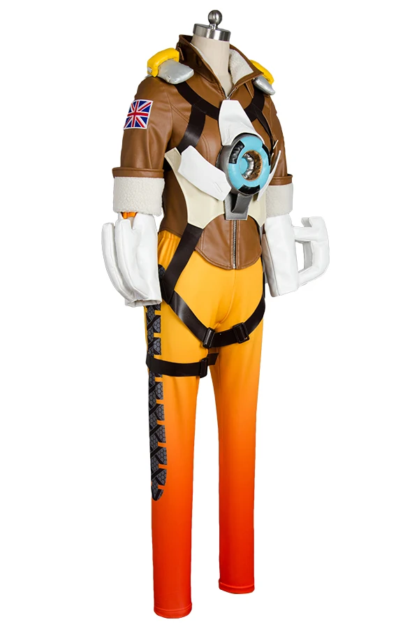 Игры OW Косплэй Tracer Лена костюм Oxton Солдат 76 полный комплект униформы Хэллоуин