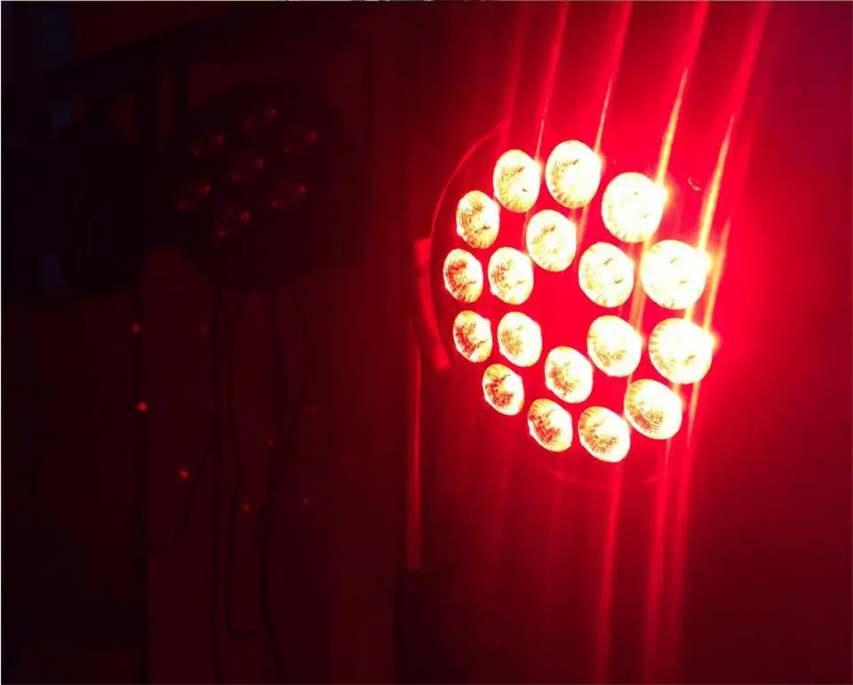 8 unids 18x18 w led par luces con 1 кейс для полетов uv 6in1 rgbwa luz | Лампы и освещение