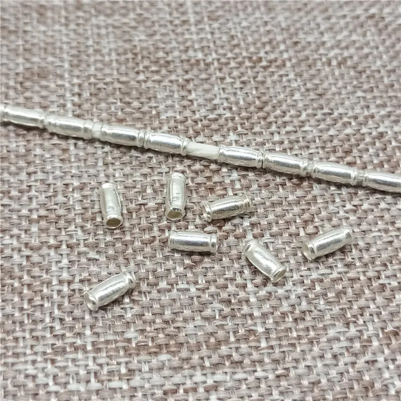 Серебряные бусины из бамбуковой трубки 40 Карен-Хилл для браслета ожерелья