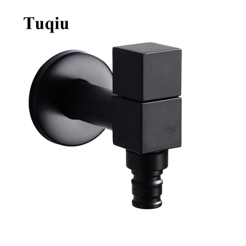Washing machine faucet Copper Bathroom corner tap Single Cold garden Faucet Black Oil outdoor mixer Small Tap | Обустройство дома