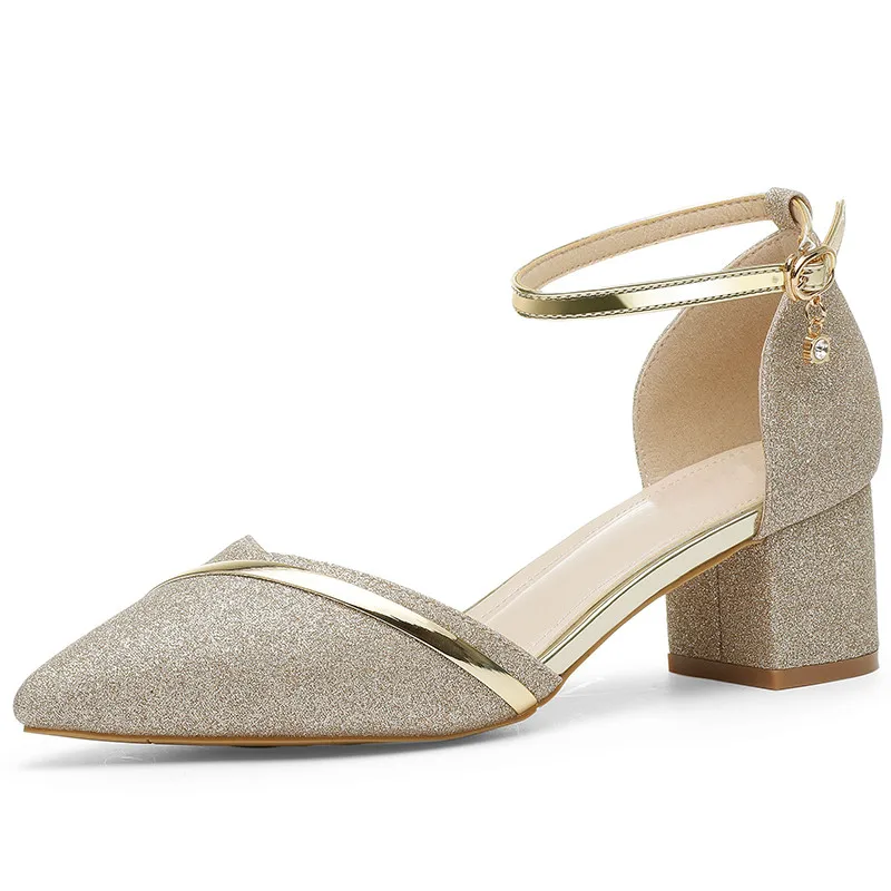 Sandals Women's New Style Diamond Square High Heeled Fashionable Ladies Beach Shoes Sandal Female Outdoor Sandals M0302