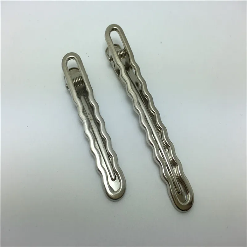 150 шт. 6/8 см черный/серебряный цвет волна Утконос зажим квадратный DIY ювелирные