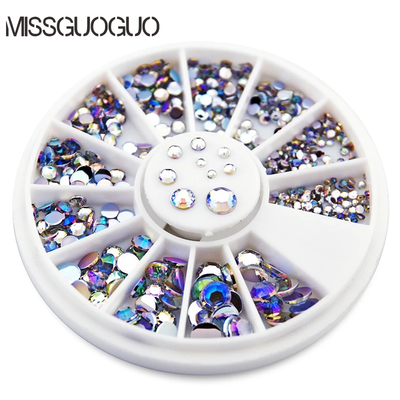 MISSGUOGUO 600 шт. блеск для ногтей 1 коробка красочные блестящие стразы аксессуары