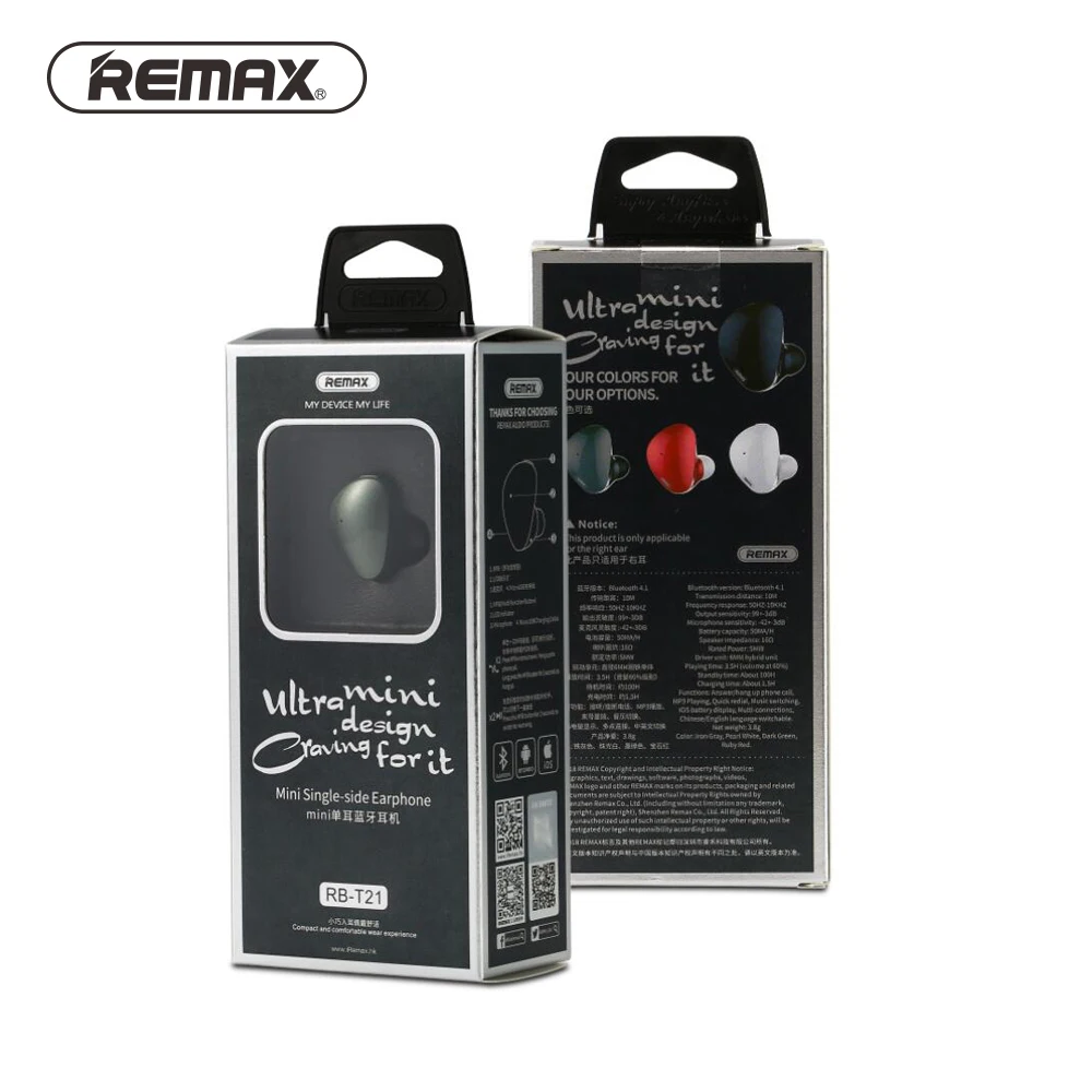 Remax невидимая мини 4 1 bluetooth-гарнитура 6 мм блок Беспроводные спортивные