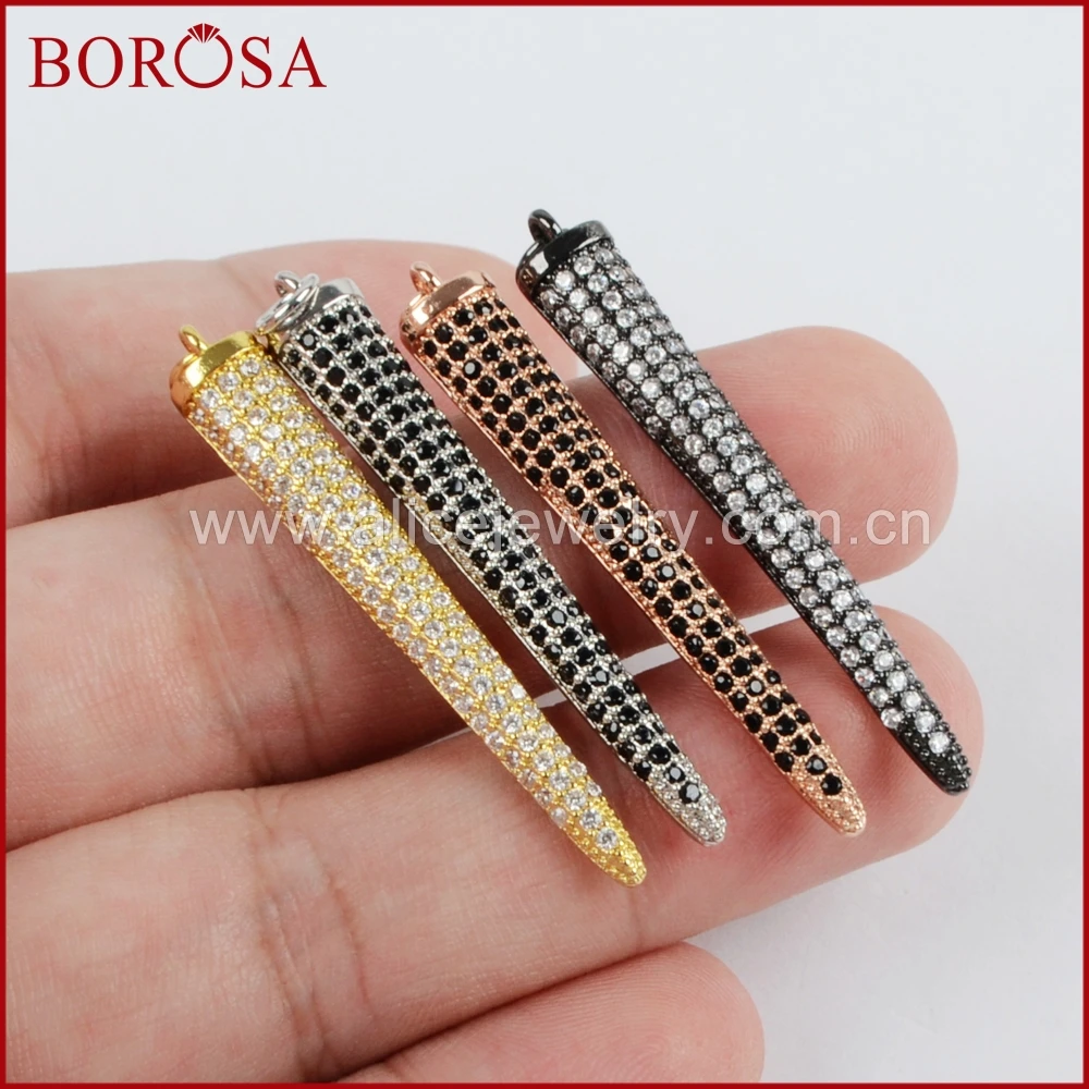 Женская подвеска BOROSA 10 шт. с длинной оплеткой из кубического циркония маленькая