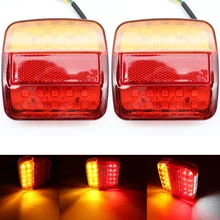 2 шт. 12V грузовик с прицепом караван 26LED хвост светильник указатель поворота Стоп лампы подсветки номерного знака светильник заднего хода