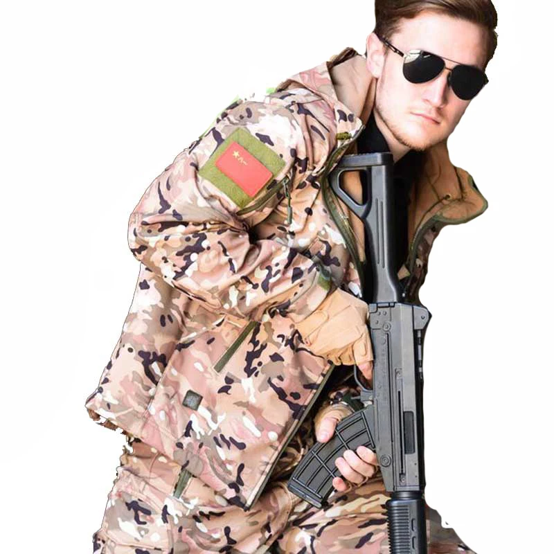 Тактическая охотничья одежда TAD Softshell Водонепроницаемая спортивная куртка для