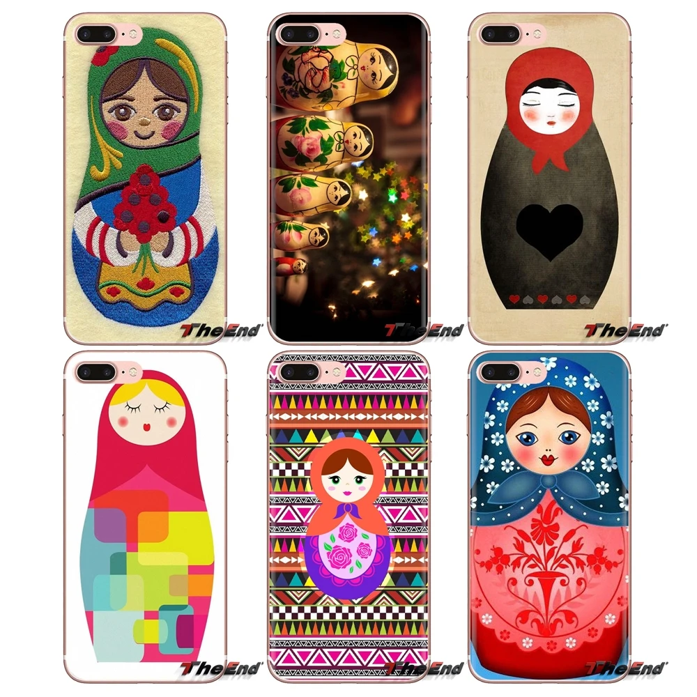 For Huawei Mate Honor 4C 5C 5X 6X 7 7A 7C 8 9 10 8C 8X 20 Lite Pro Transparent Soft Shell Covers Russian Matryoshka Doll Art |
