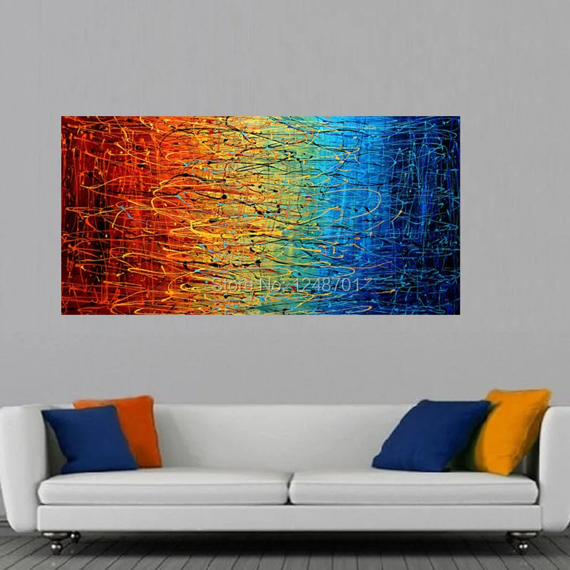 

New Large Modern handmade large wall art abstract acrylic painting Living Room Home wall decor wall home decor lobby Hotel decor