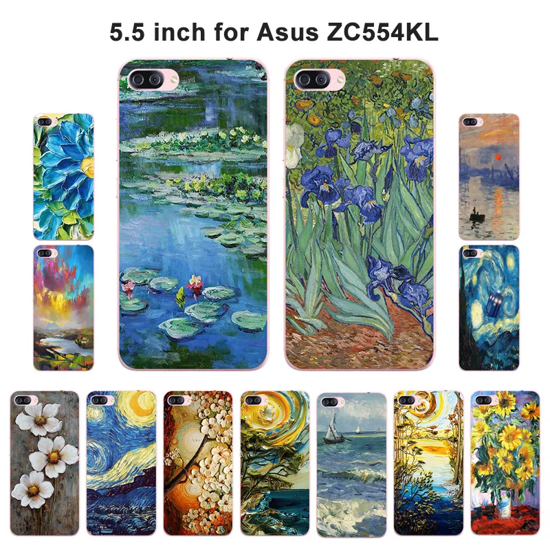 Чехол для Asus Zenfone 4 Max ZC554KL 5 дюйма масляная роспись мягкий чехол из ТПУ ZC 554KL