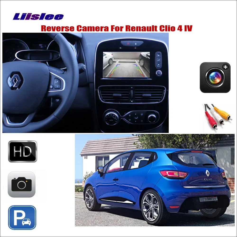 Liislee задний вид автомобиля камера для Renault Clio 4 IV 2012~ /совместим с оригинальным экраном/RCA разъем адаптера