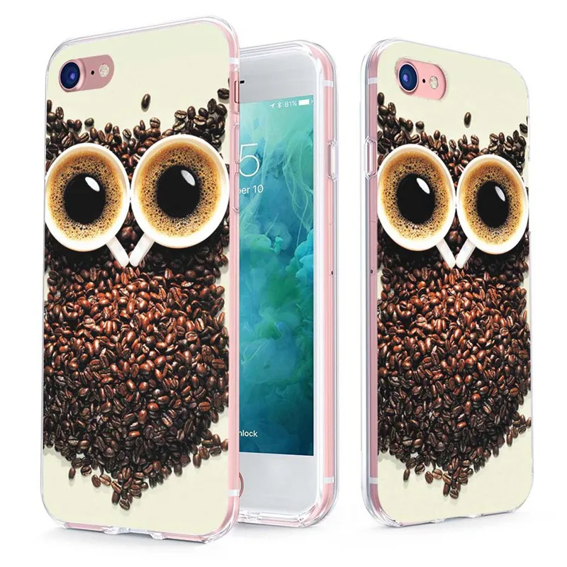 MLCRIYG мягкий чехол для телефона iPhone 6 6S Plus 7 7Plus 8 8Plus X TPU цветной с рисунком Совы