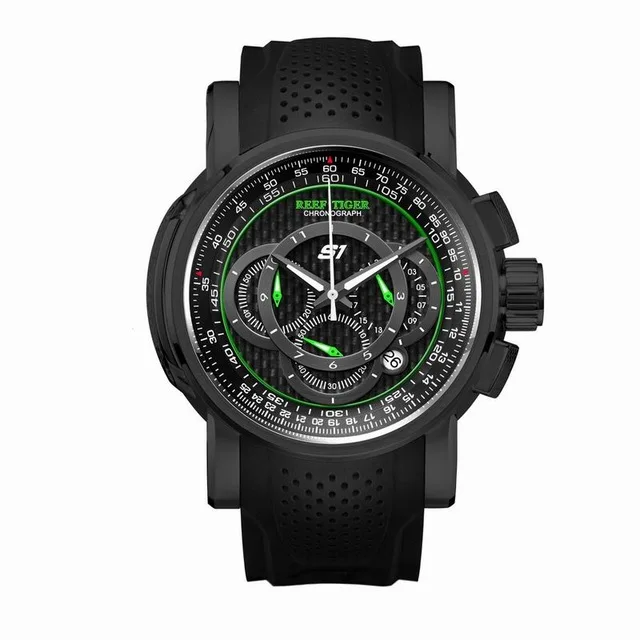 Reef Tiger Aurora Serier RGA3063 мужские многофункциональные спортивные водонепроницаемые кварцевые наручные часы с хронографом - Цвет: P2