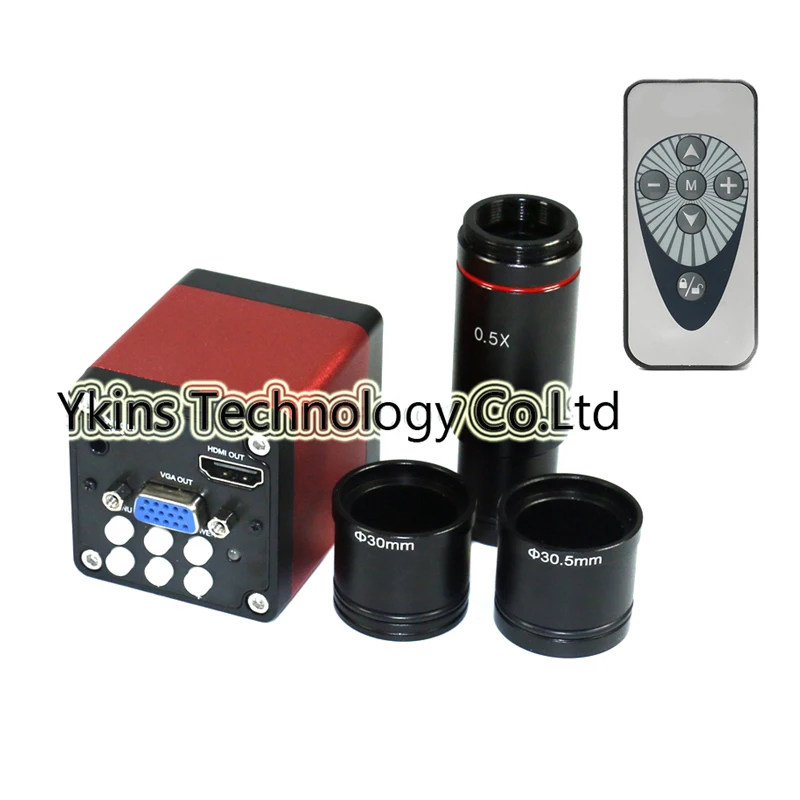 HD 720p CMOS HDMI VGA цифровой электронный микроскоп камера комплект + CCD 0.5x окуляр для