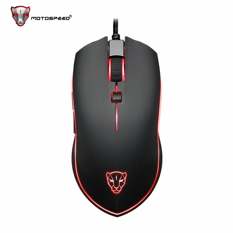 Motospeed V40 4000 точек/дюйм 6 кнопок светодиодная оптическая Проводная игровая мышь Rato