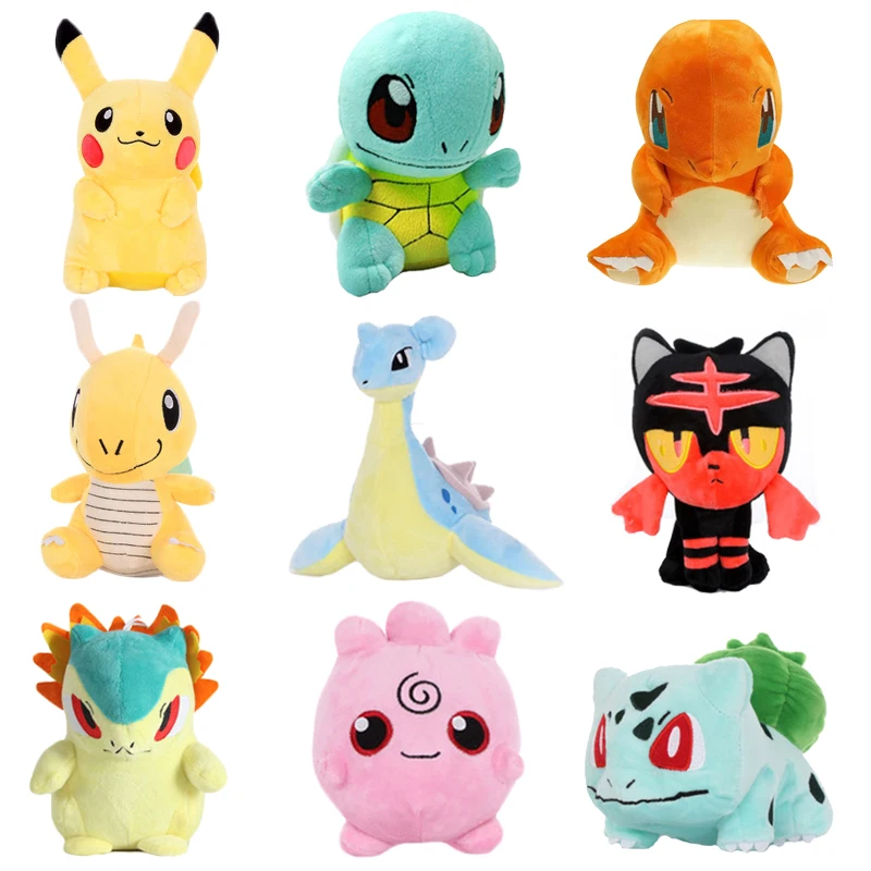 Пикачу Бульбазавр Squirtle Charmander Мягкая Игрушка коллекция хобби кукла аниме периферийная плюшевая кукла рождественский подарок для детей