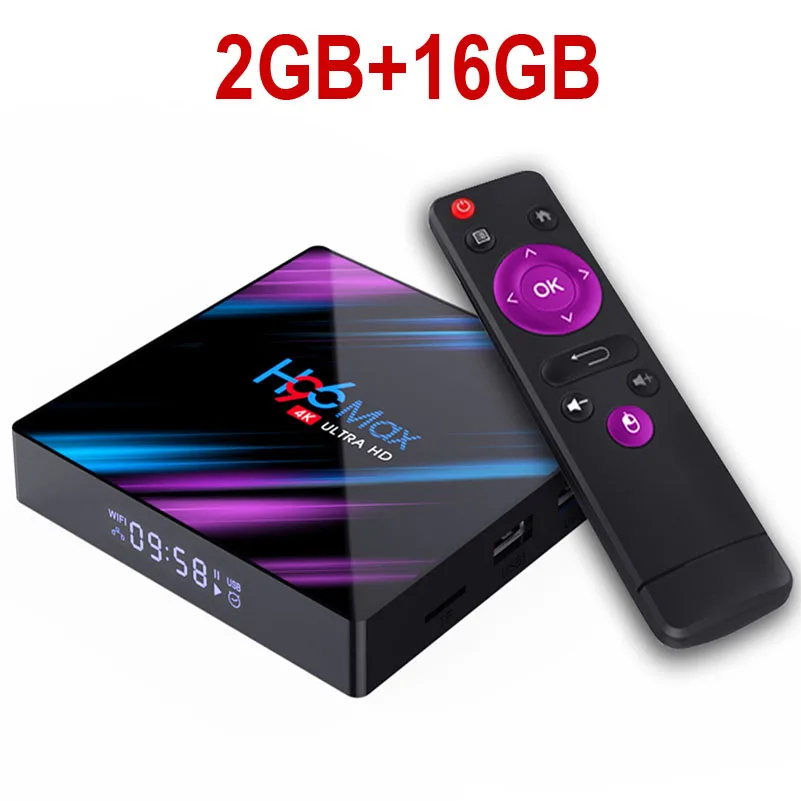2GB 16GB H96 MAX Смарт ТВ приставка Android 9,0 ТВ приставка 4K ТВ приставка 4 ГБ 32 ГБ 64 Гб четырехъядерный медиаплеер Поддержка IP tv PK X96 HK1 - Цвет: 2GB 16GB
