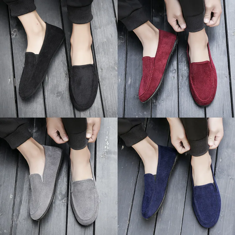 2019 Spring and autumn men's canvas shoes social fashion guy beanbeanshoes a lazy man's Beijing cloth | Обувь