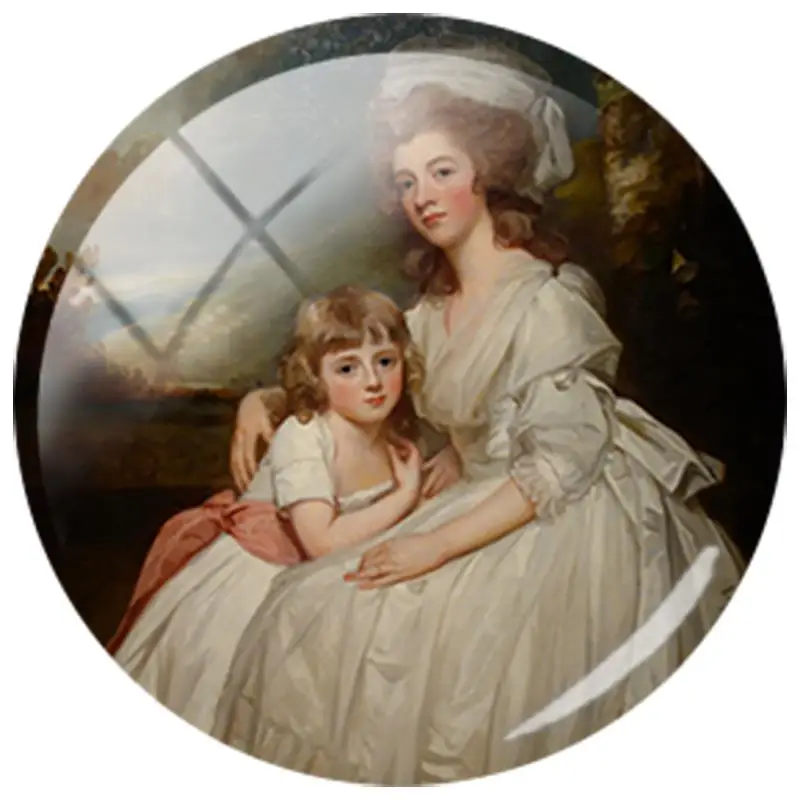 MM213 TAFREE Винтаж мать и ребенок дети искусства Paiting 25 мм круглый стеклянный кабошон купол DIY Камея Подвеска Настройки ювелирных изделий - Цвет: MM213