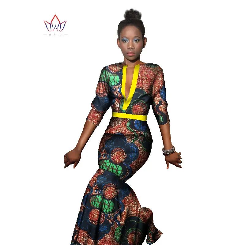 2017 осеннее платье комплект из 2 предметов для женщин длинная рубашка Дашики юбка