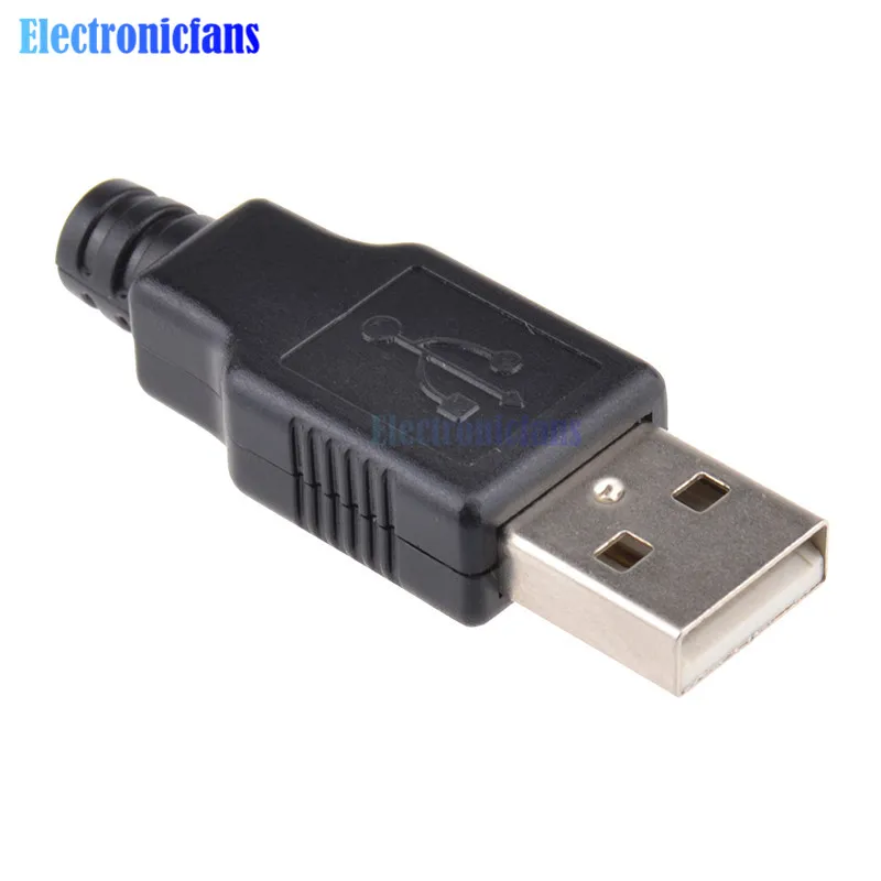 10 шт. разъем USB 2 0 типа A 4 контактный переходник с черной пластиковой крышкой|connector