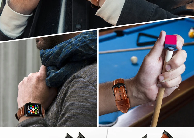 Аксессуары для часов MAIKES для Apple Watch ремешок 44 мм 42 мм кожаный ремешок для часов Apple Watch ремешок 40 мм 38 мм iWatch браслет