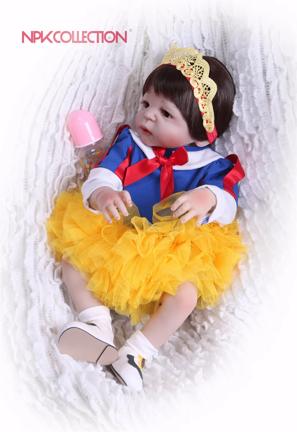 NPKCOLLECTION новый дизайн Белоснежка Кукла полностью силиконовая Реалистичная кукла