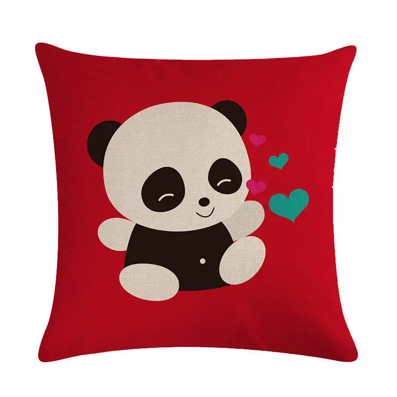 Наволочка с пандой декоративная наволочка чехол для дивана 45*45 см украшение
