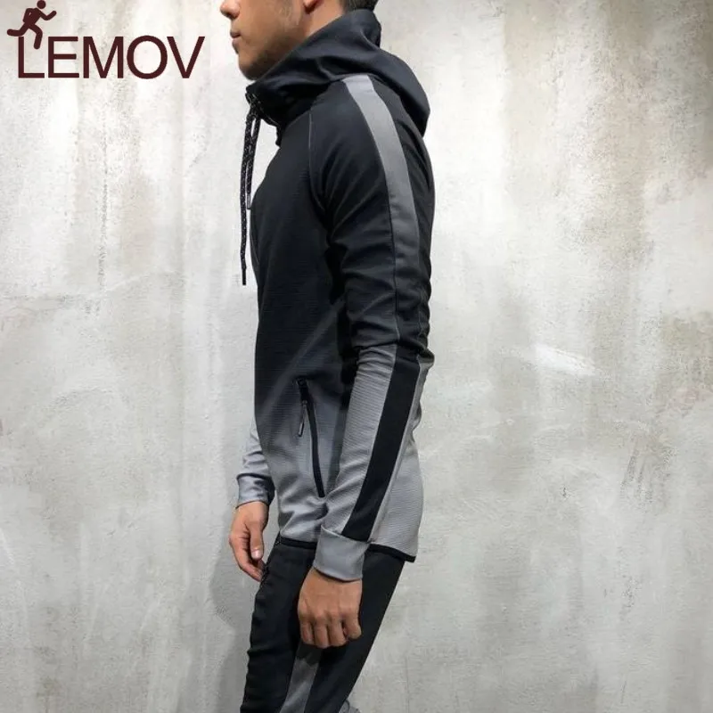 Мужской спортивный костюм ZOGAA повседневный комплект из 2 предметов с 3D градиентом