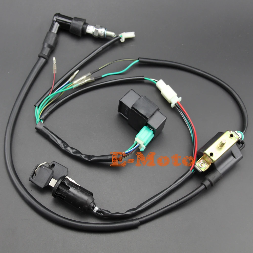 Катушка зажигания CDI электрический жгут проводов комплект для 50cc 70cc 90cc 110cc 125cc ATV