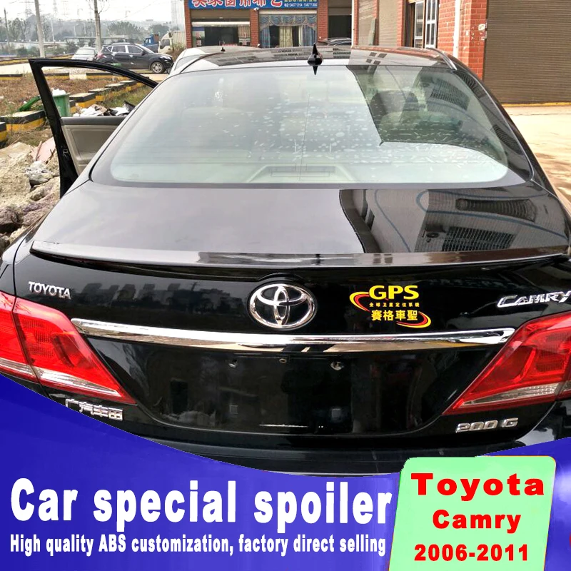 Для toyota Camry 2006 2007 2008 2009 2010 2011 Высокое качество и твердость ABS спойлер из материала грунтовкой или DIY цветной краской camry