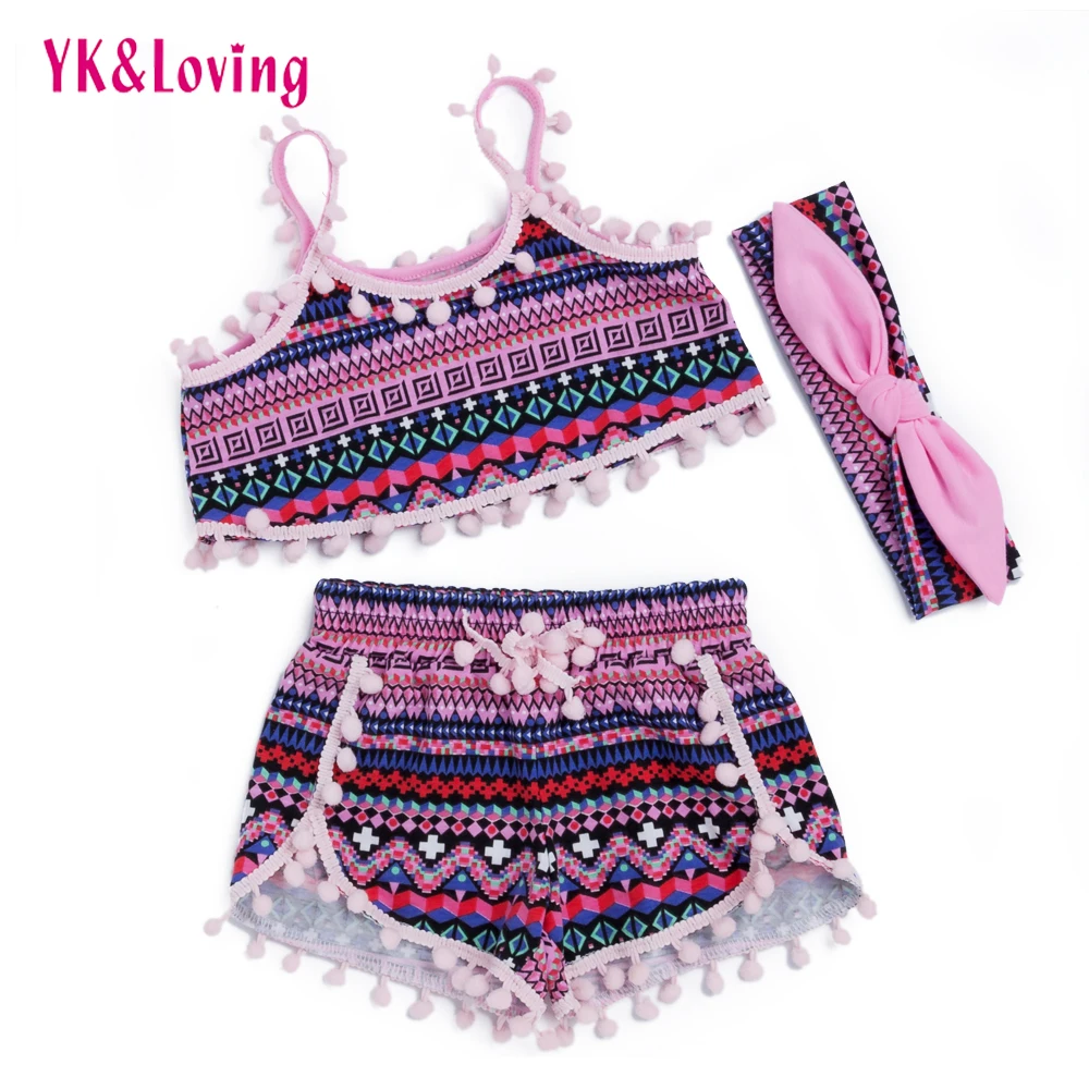 Новый летний комплект детской одежды для маленьких девочек детское платье