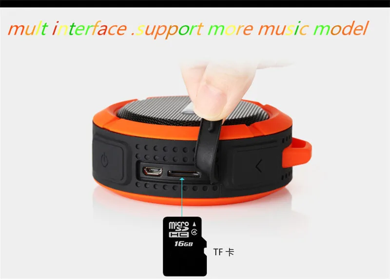 Портативная колонка, Мини Bluetooth динамик, водонепроницаемый, для улицы, душ, звуковая коробка, беспроводной автомобильный сабвуфер, Громкий динамик для телефона, компьютера
