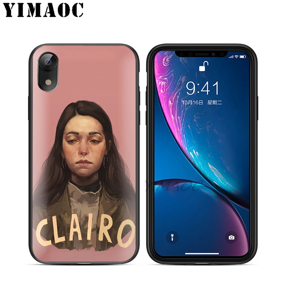 YIMAOC Clairo Singer Мягкий ТПУ Черный силиконовый чехол для iPhone X или 10 8 7 6 6S Plus 5 5S SE Xr Xs Max |