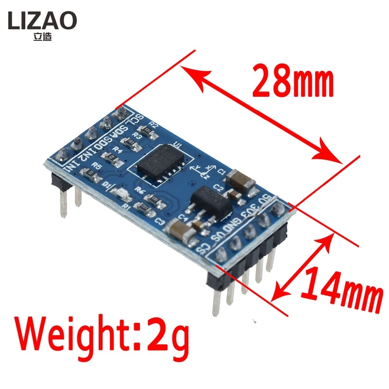 ADXL345 3-осевой IIC/SPI цифровой датчик гравитации модуль ускорения наклона для Arduino