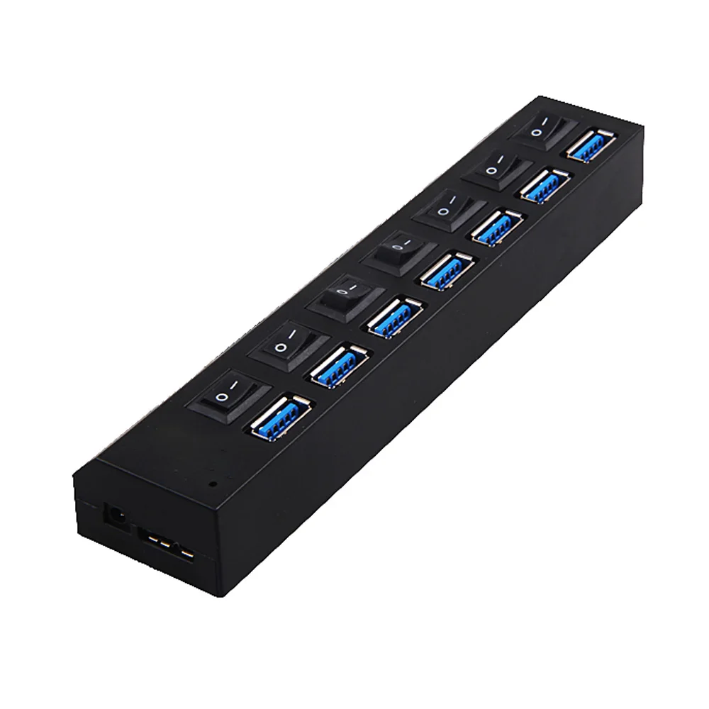 Высокоскоростной концентратор USB 3 0 5 Гбит/с 7 портов с переключателем питания
