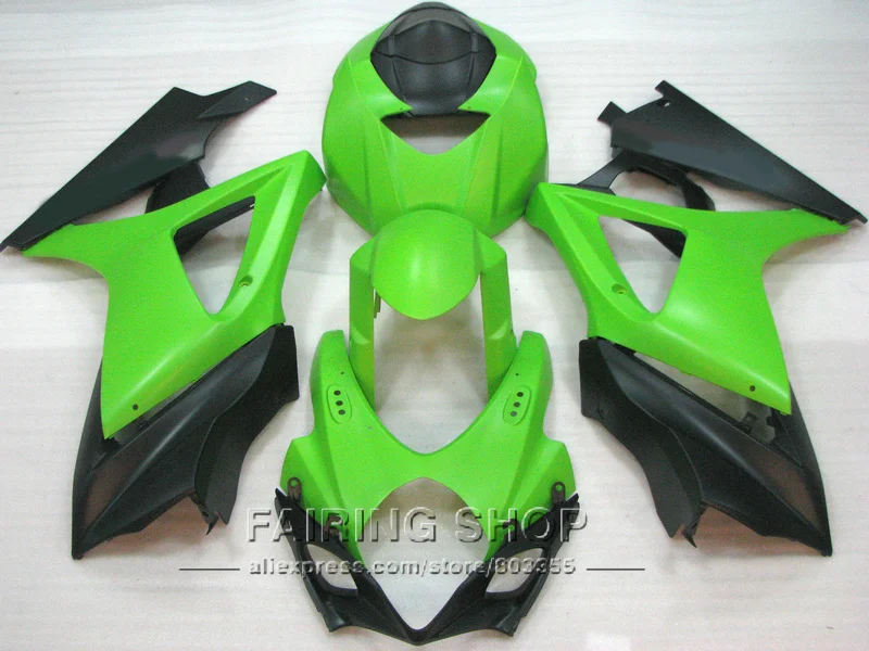 Новый популярный комплект обтекателей для мотоциклов Suzuki GSXR 1000 07 08 зелено черные