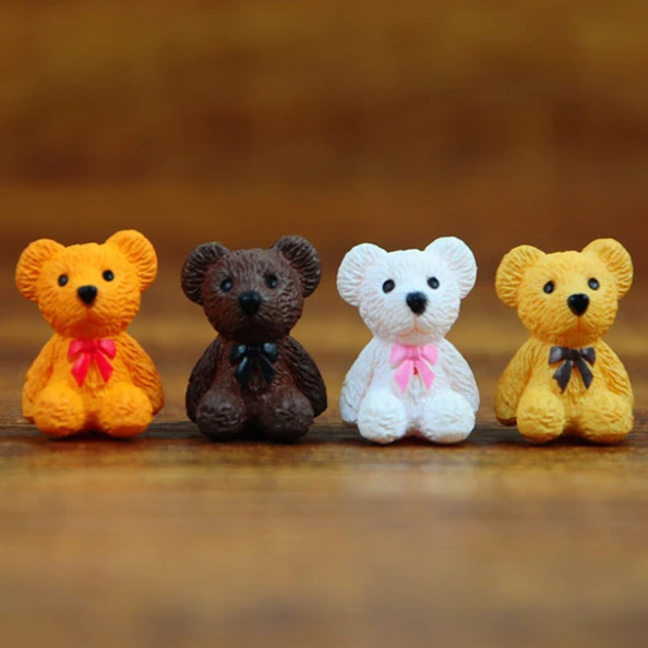 Искусственные медведи 4 вида цветов сказочные садовые миниатюрные гномы моховые