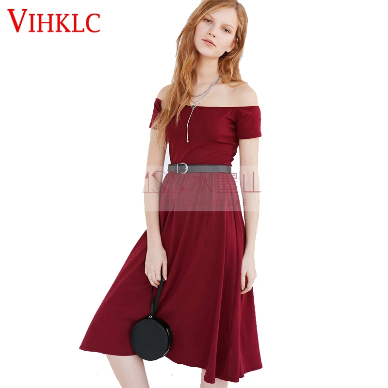 Vihklc 2017 новые летние Для женщин платье высокого качества элегантные модные