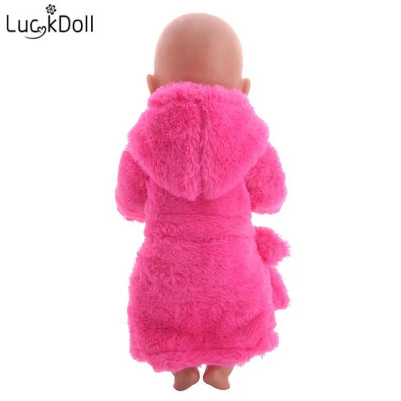 LUCKDOLL мягкие пижамы Ночная рубашка подходит 18 дюймов Американский 43 см Детские аксессуары для кукол, игрушки для девочек, поколение, подарок на день рождения