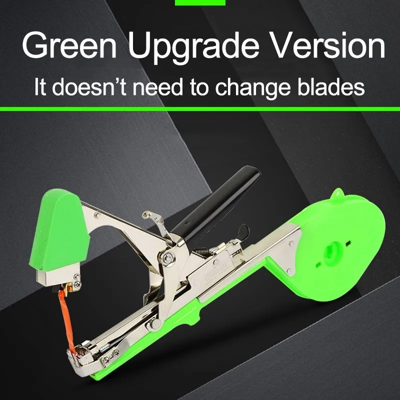 Green upgrade Садовый инструмент, ленточный станок для завязывания растений, ручные инструменты для завязывания веток, станок для завязывания веток, пистолет для обвязки овощей и винограда - Цвет: Green upgrade